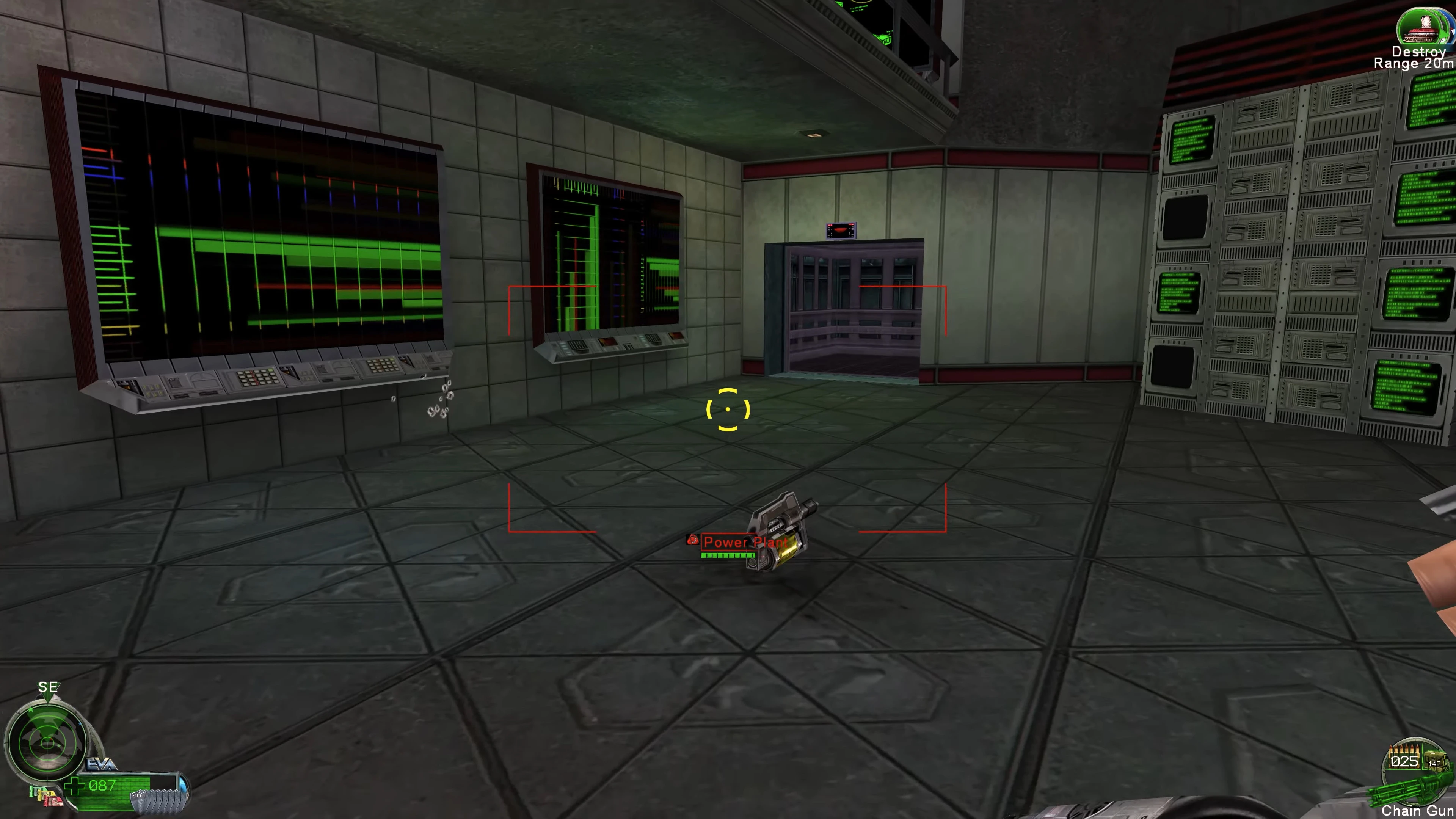 Скріншот з елементом електростанції в індустріальному інтер'єрі з оновленими текстурами в моді Command & Conquer Renegade