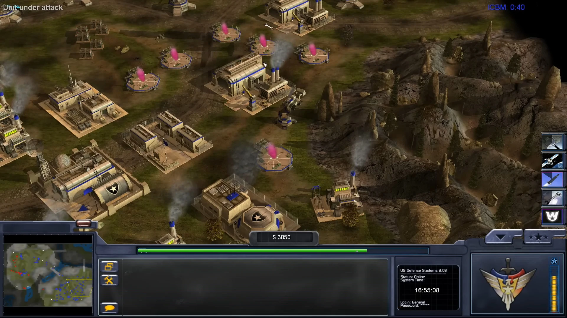 Command and Conquer Condition Zero Mod mit Basis, Verteidigung unter Angriff und Minikarten-Interface