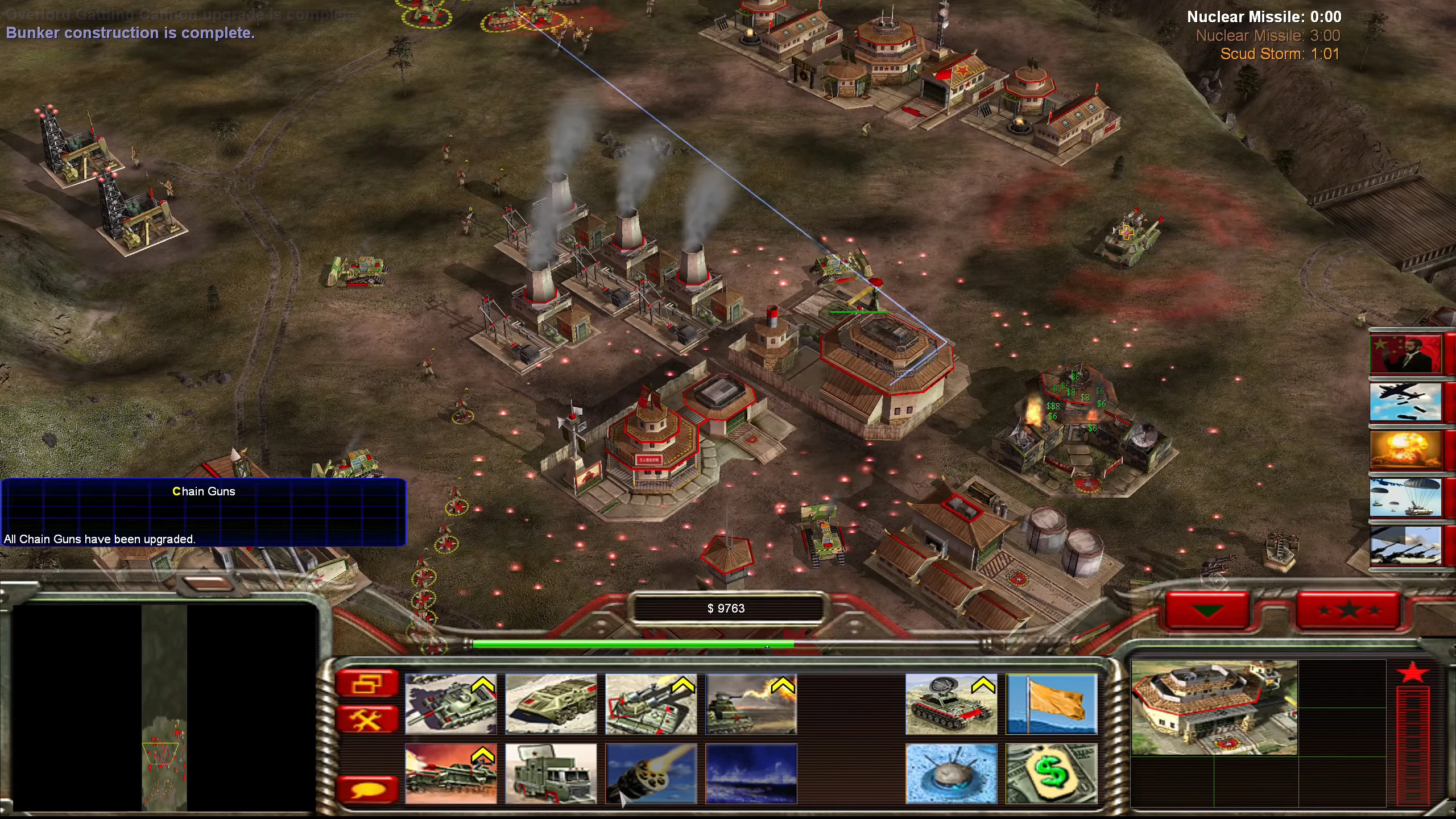 Скріншот мода Command & Conquer Generals Pro:Gen з китайською базою, будівлями, юнітами та активними покращеннями