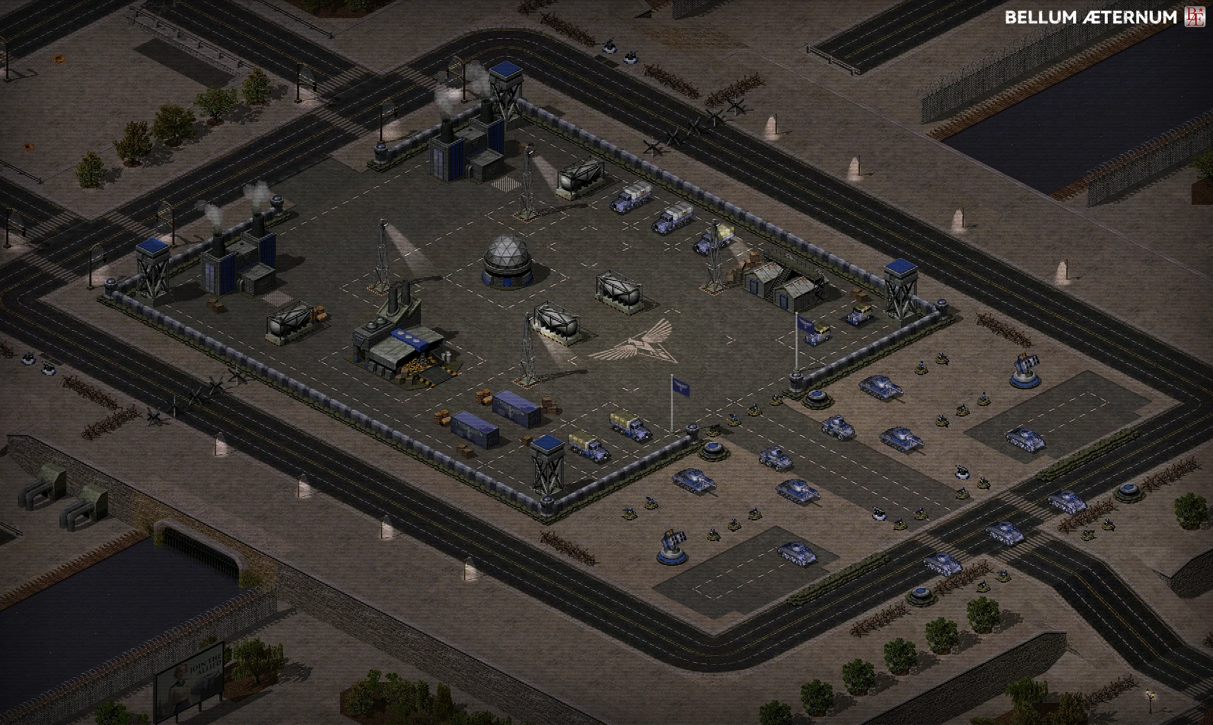 Мод Bellum Æternum до Command & Conquer Yuri's Revenge із укріпленою базою, танками, солдатами та оборонними спорудами