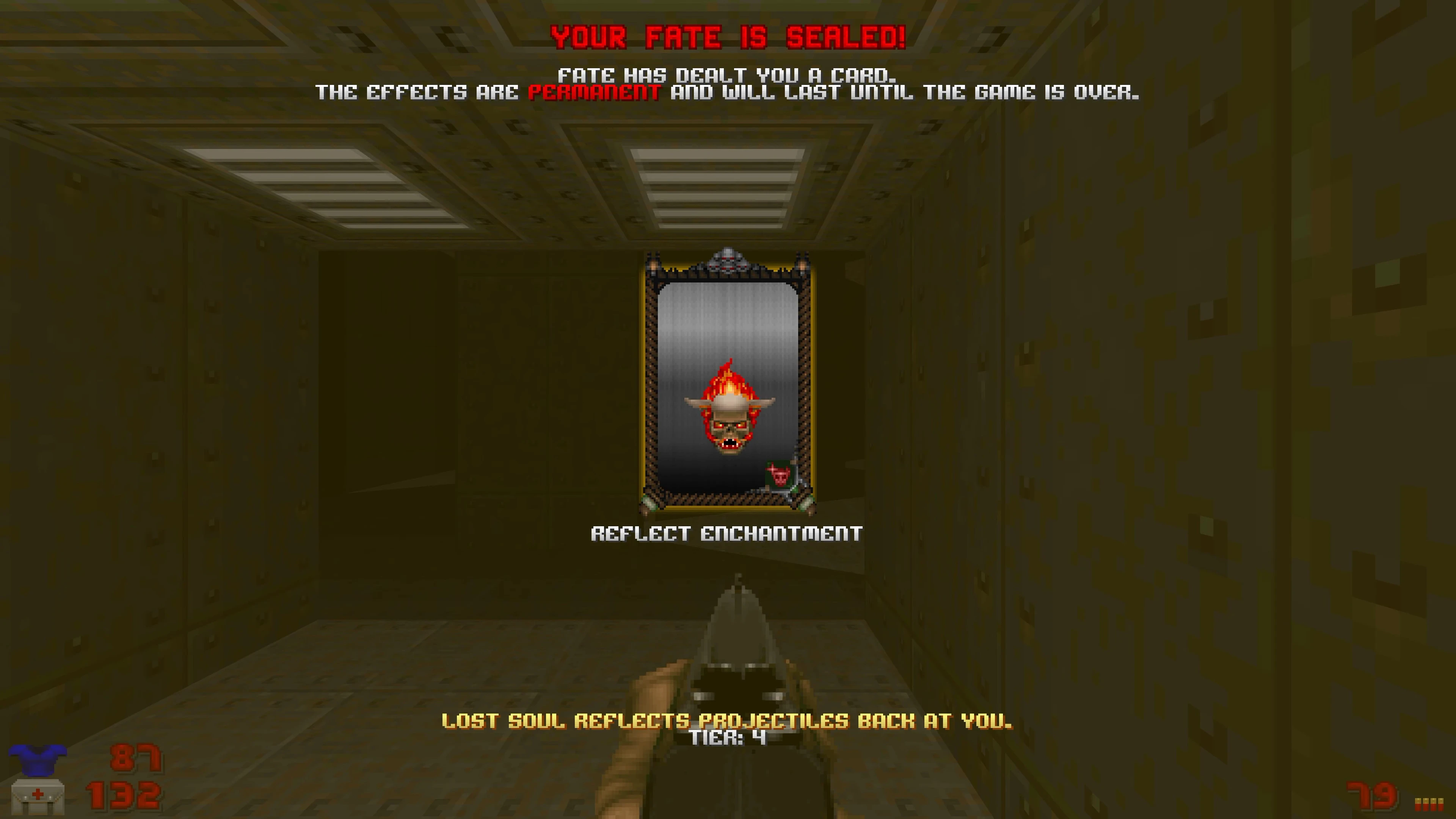 W modzie Corruption Cards do Doom II pokazano kartę z płonącą czaszką o nazwie Reflect Enchantment z trwałym efektem w grze