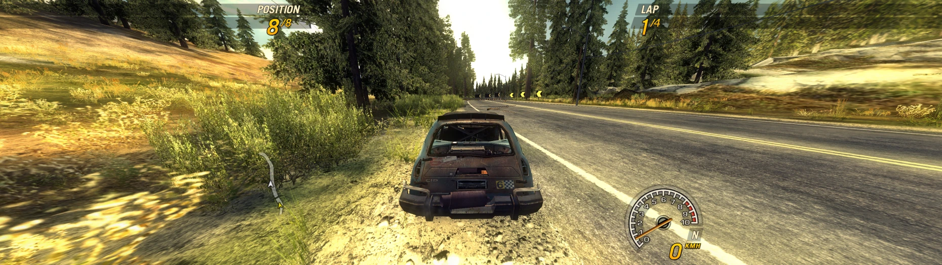 FlatOut 2 - Narrowed HUD for Ultrawide Monitors