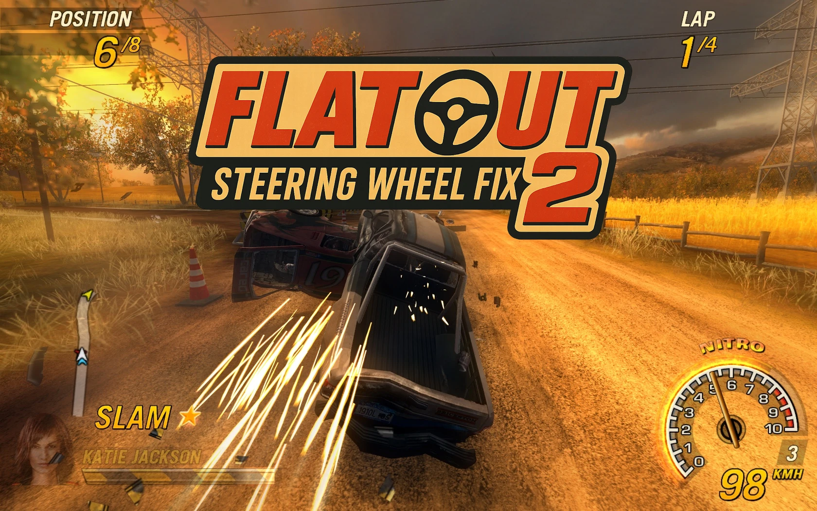 FlatOut 2 Steering Wheel Fix