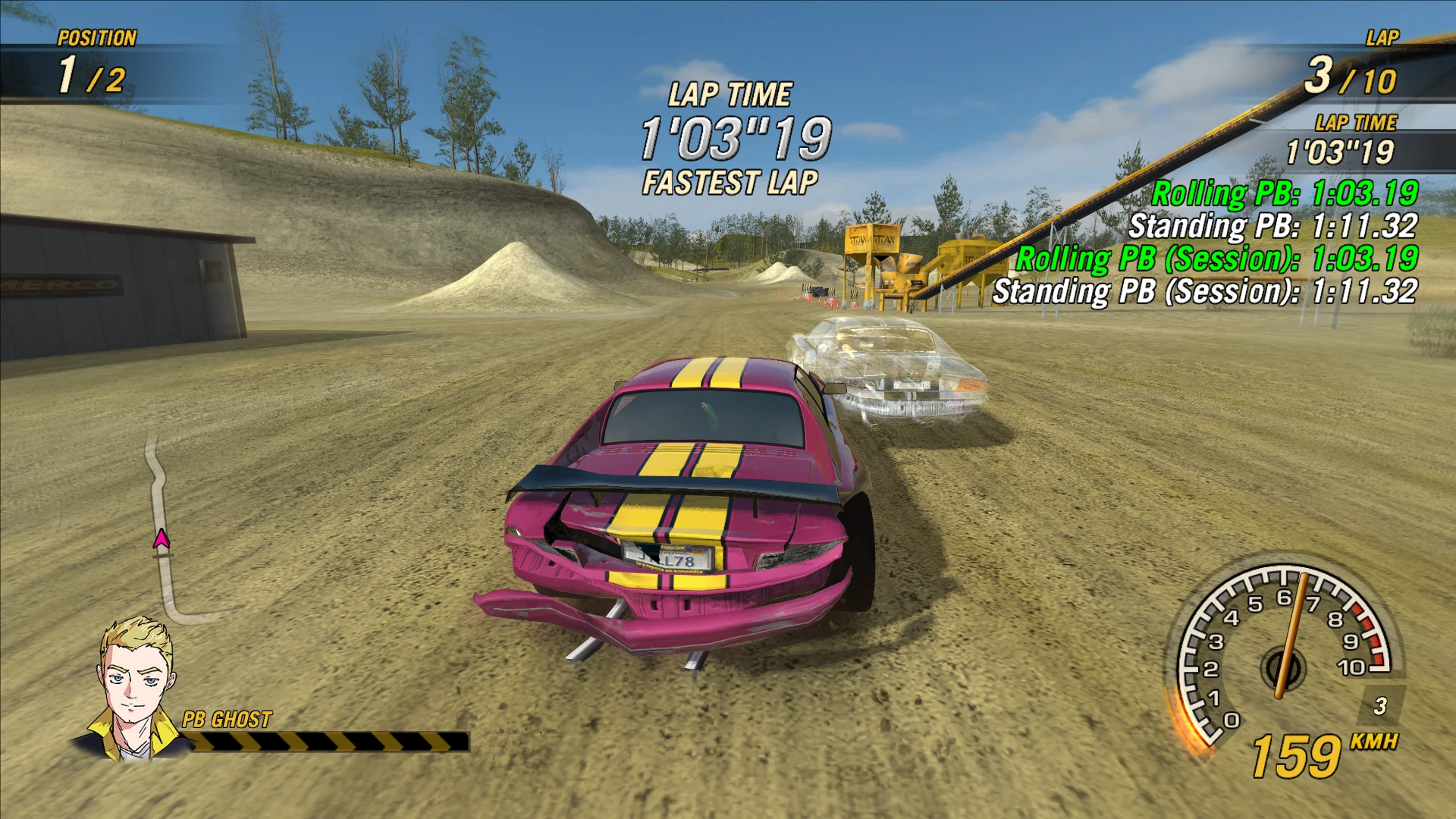 FlatOut UC Time Trial Ghosts