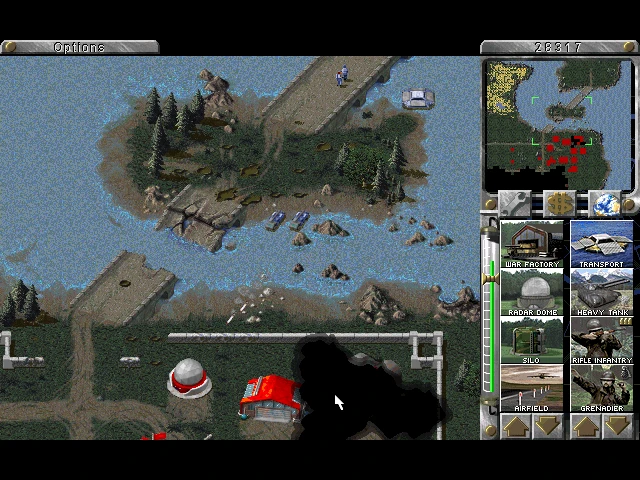 Screenshot from the game Command & Conquer: Red Alert (1996)