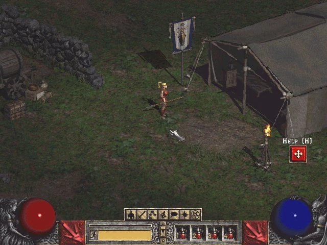 Screenshot from the game Diablo II (2000)