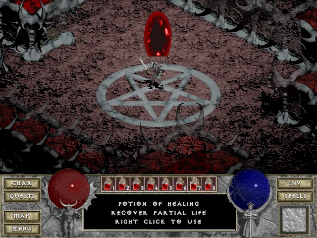 Screenshot from the game Diablo (1996)