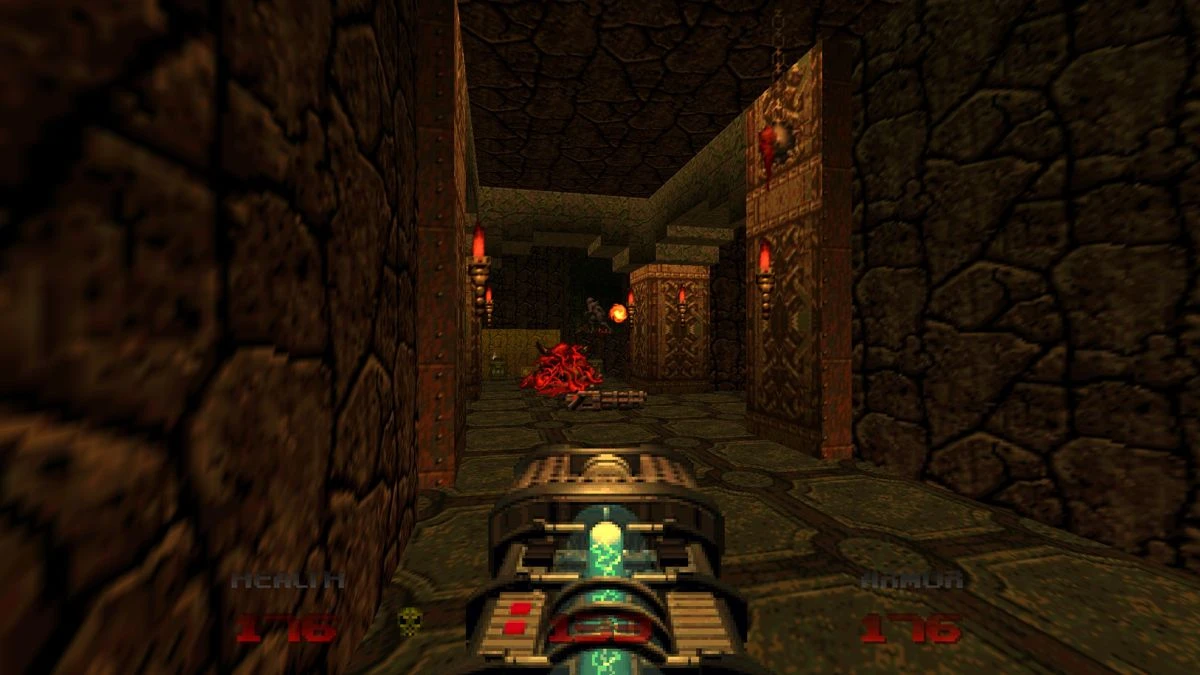Screenshot from the game Doom 64 (1997)