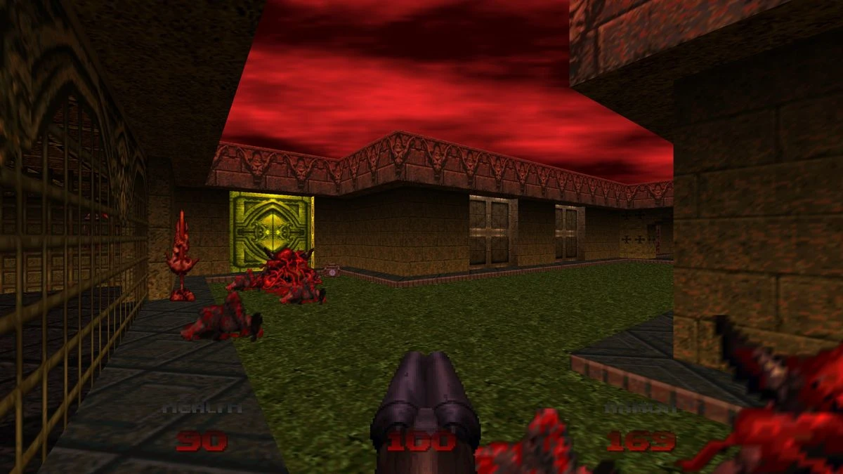 Screenshot from the game Doom 64 (1997)