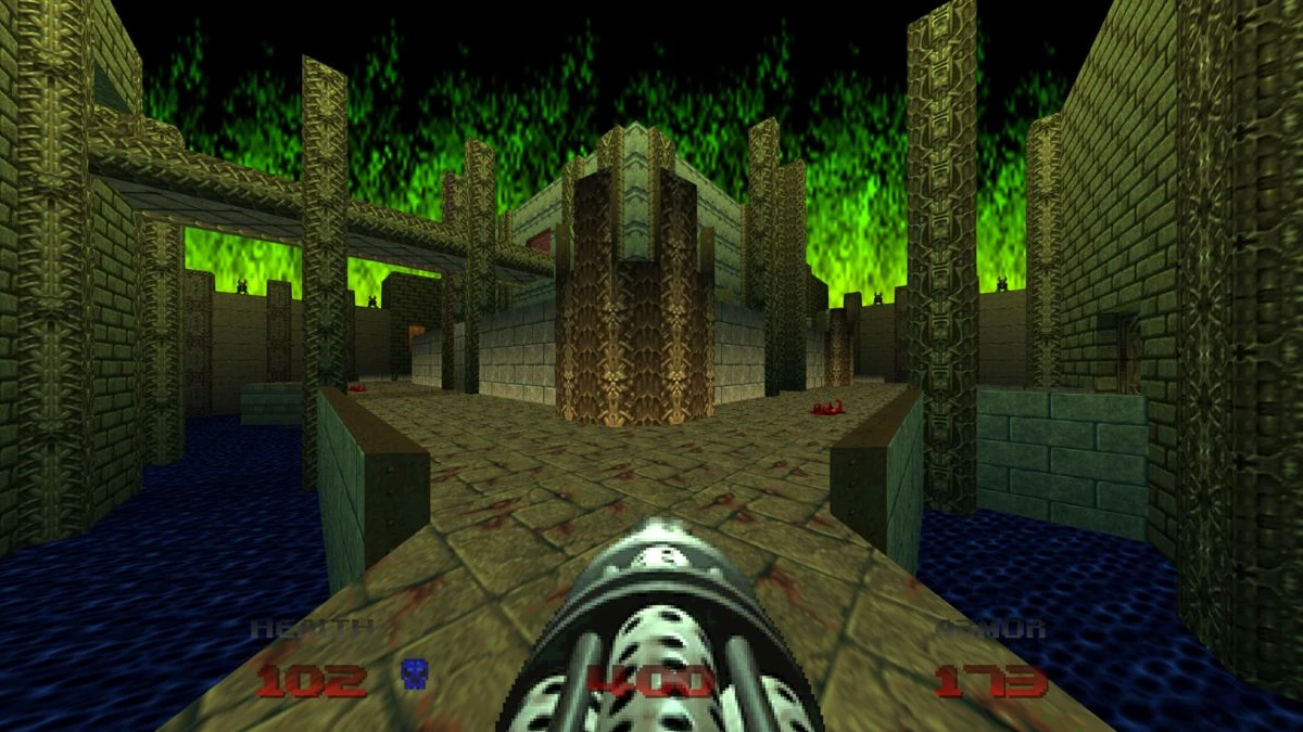Screenshot from the game Doom 64 (1997)