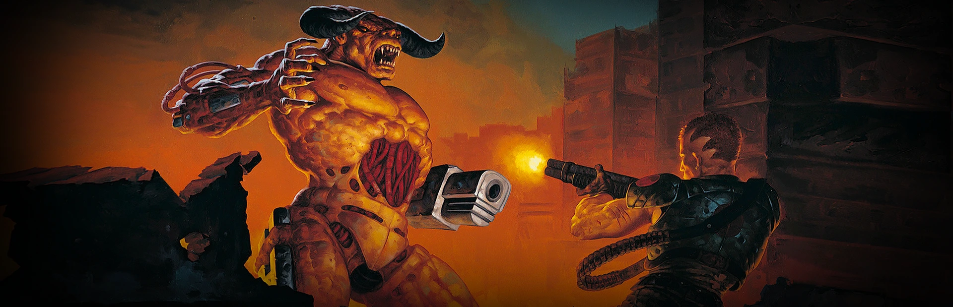Background image from the game Doom II: Hell on Earth (1994)