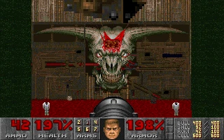 Screenshot from the game Doom II: Hell on Earth (1994)