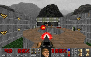 Screenshot from the game Doom (1993)