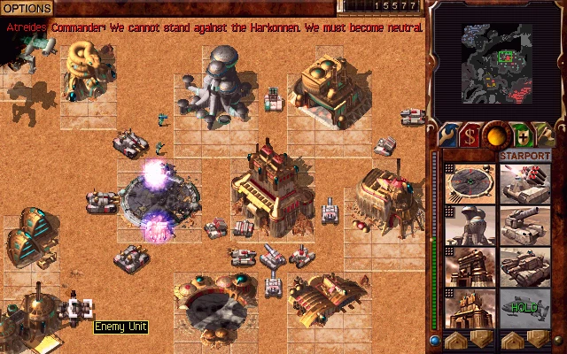 Image from the game Dune 2000 (1998)