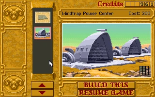 Image from the game Dune II: The Building of a Dynasty (1992)