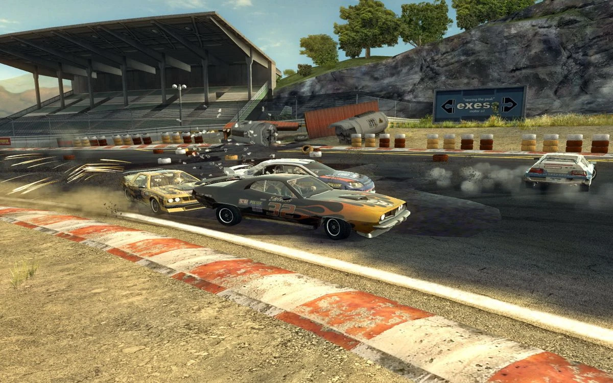 Screenshot from the game FlatOut 2 (2006)