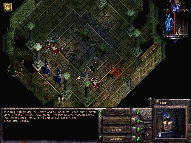 Screenshot from the game Nox (2000)