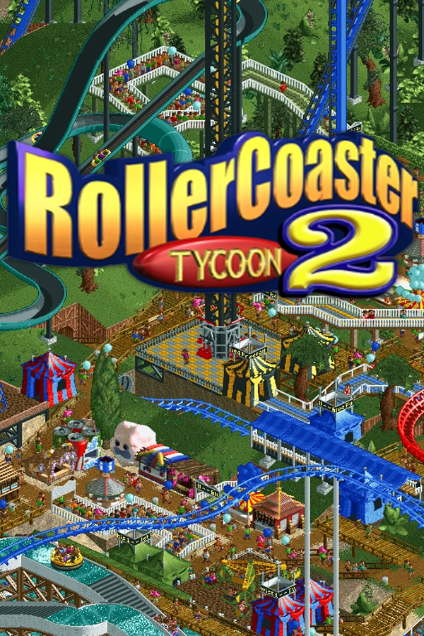 Póster del juego RollerCoaster Tycoon 2 (2002)