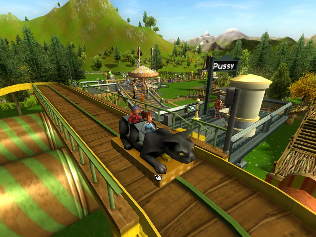 Image from the game RollerCoaster Tycoon 3 (2004)