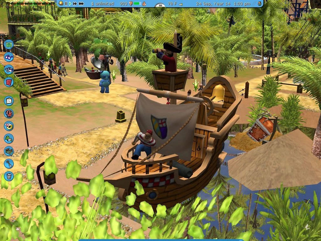 Image from the game RollerCoaster Tycoon 3 (2004)