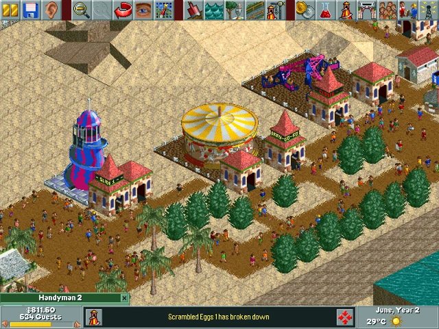 Imagen del juego RollerCoaster Tycoon (1999)