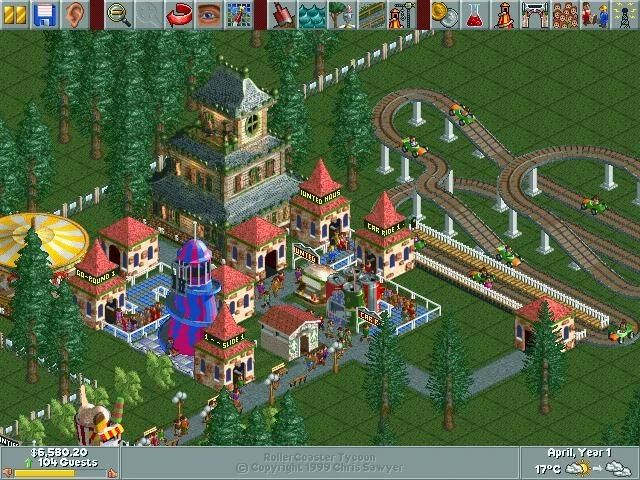 Imagen del juego RollerCoaster Tycoon (1999)