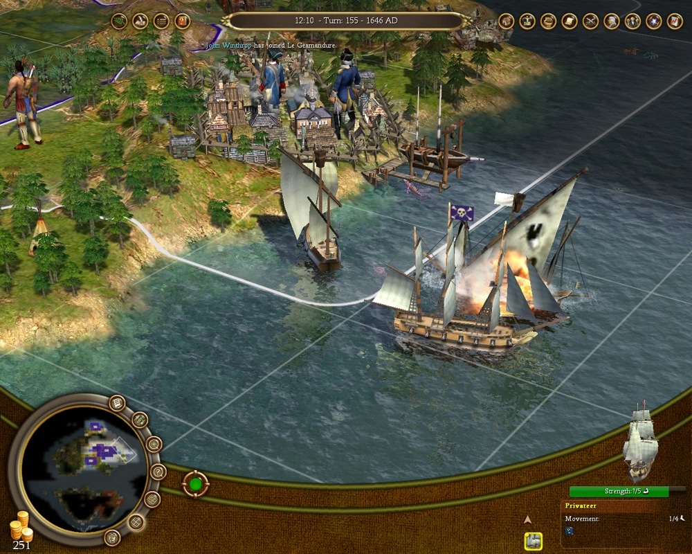 Image from the game Sid Meier's Civilization IV: Colonization (2008)