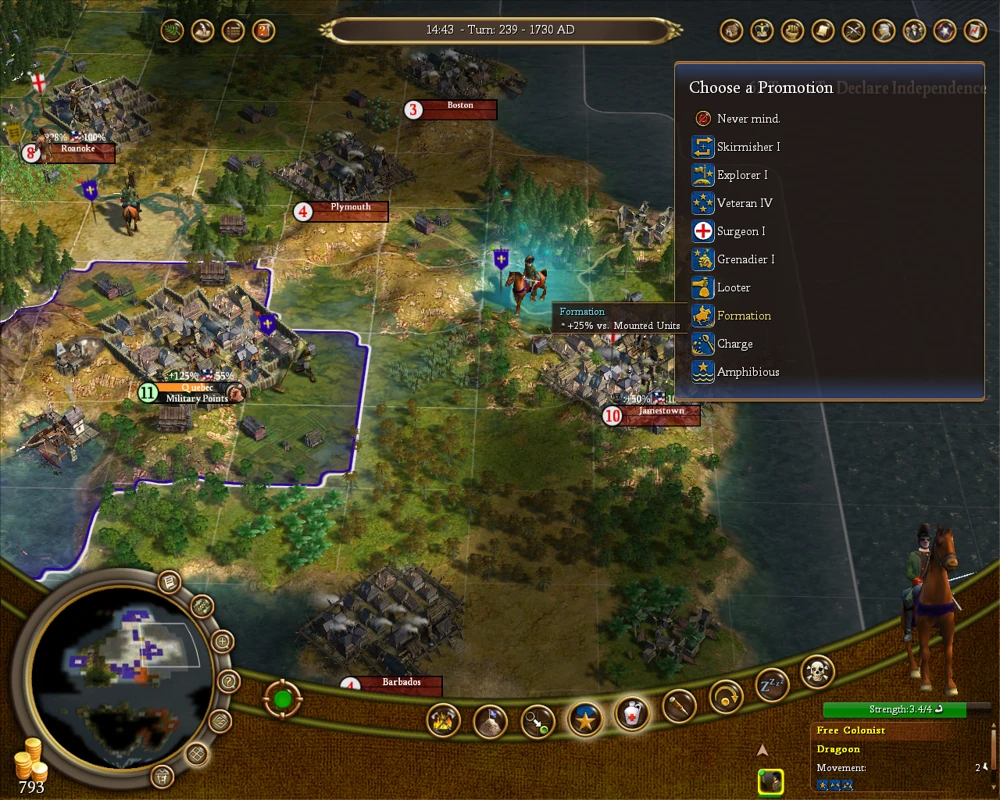 Image from the game Sid Meier's Civilization IV: Colonization (2008)