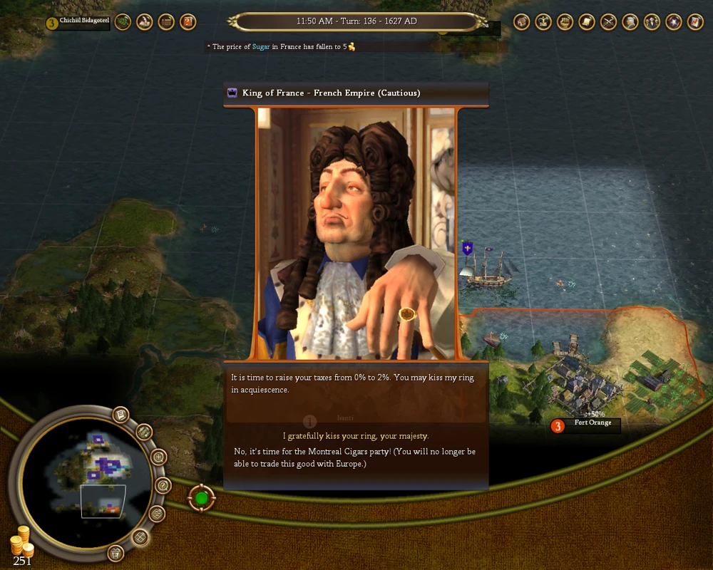 Image from the game Sid Meier's Civilization IV: Colonization (2008)