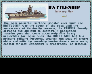 Descripción detallada y arte pixelado de una unidad militar acorazado en Sid Meier's Civilization 1991