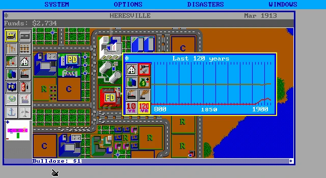 Bild aus dem Spiel SimCity (1989)