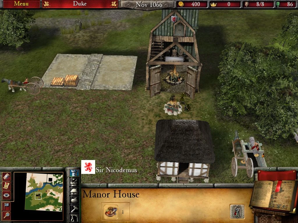Screenshot from the game Stronghold 2 (2005)