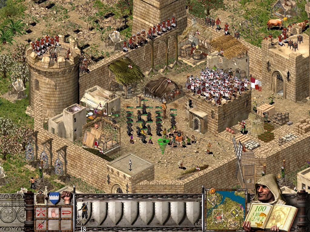 Screenshot from the game Stronghold: Crusader (2002)