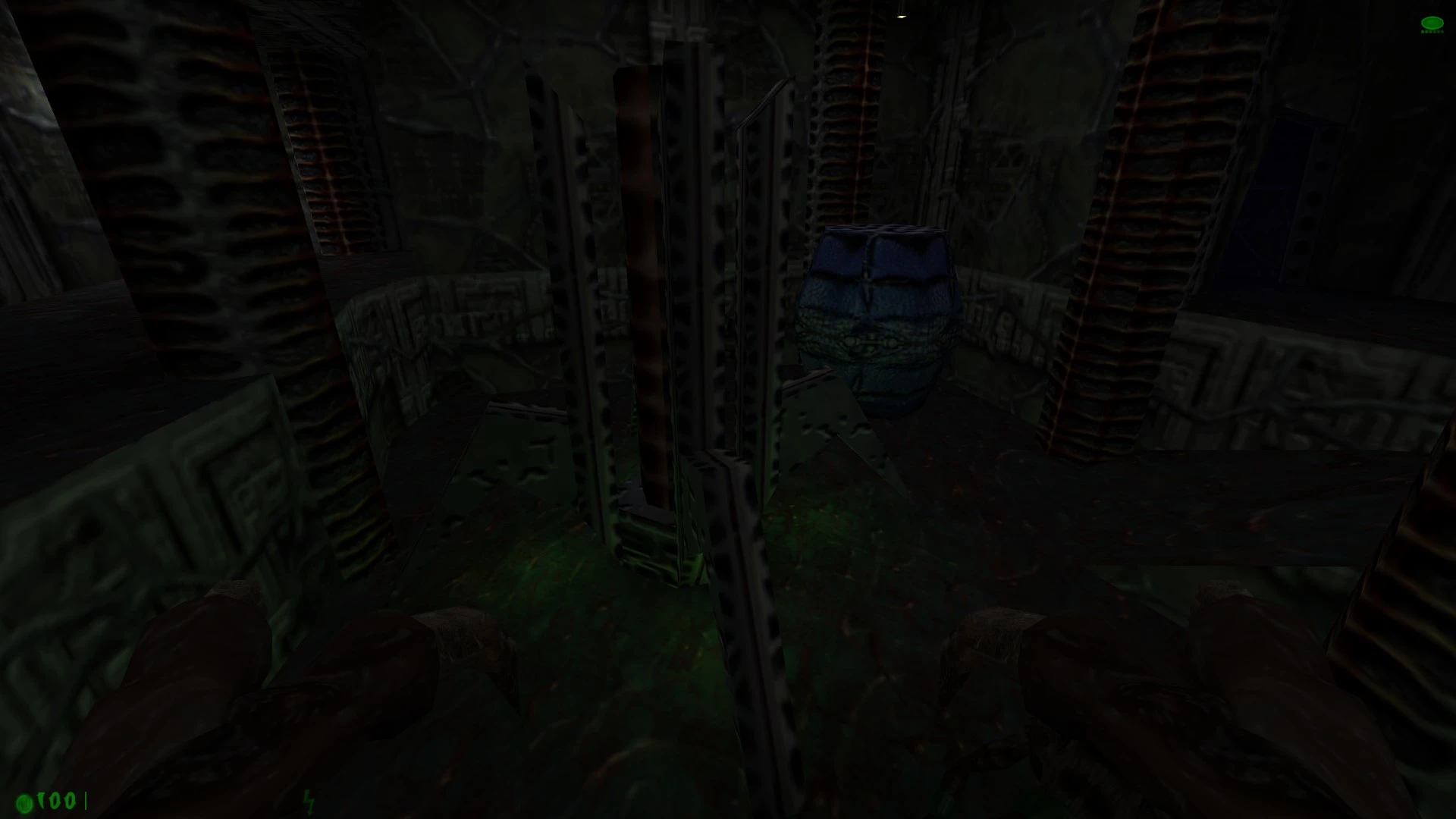 Ciemne obce środowisko z tajemniczymi strukturami i widocznymi pazurami w Half-Life z pakietem Point Of View Ultra Definition