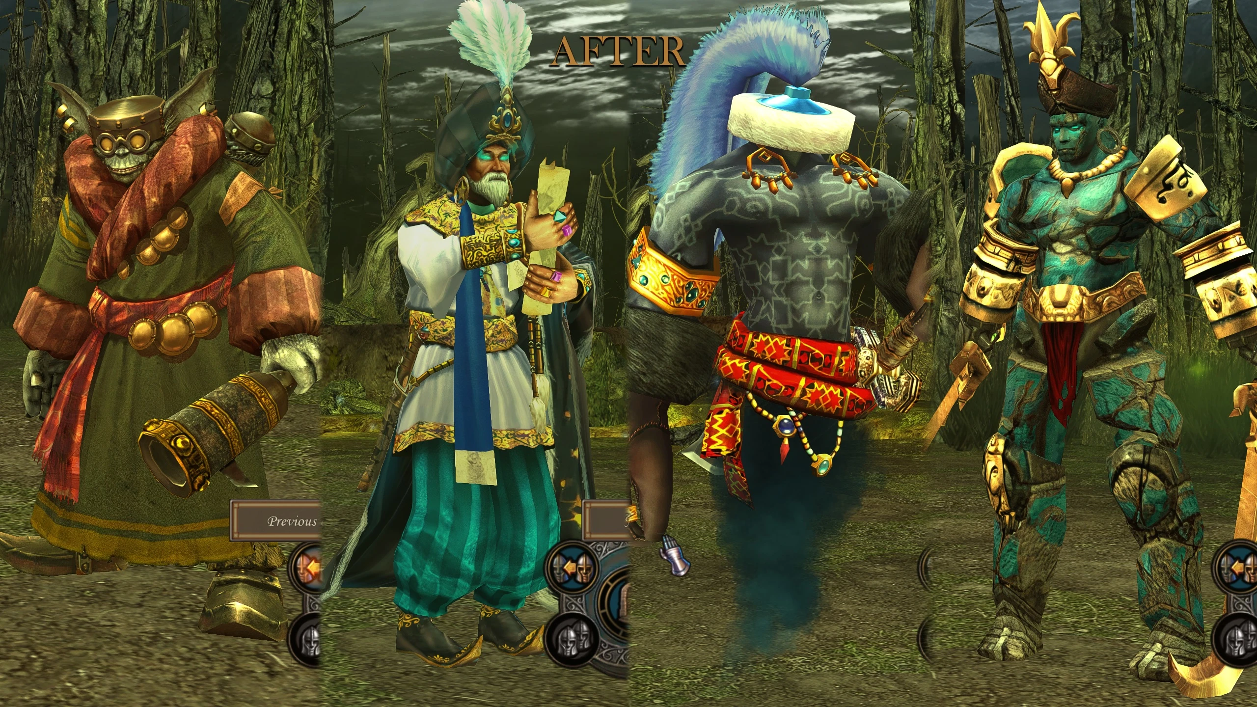 Скріншот з покращеними моделями персонажів після застосування мода Griffin Eternal HD для Heroes of Might and Magic V