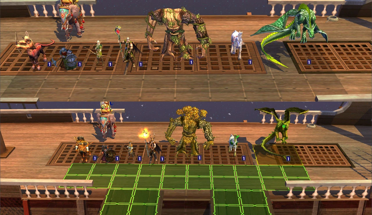 Screenshot of a Heroes of Might and Magic V mod showing classic Heroes of Might and Magic III units in battle formation